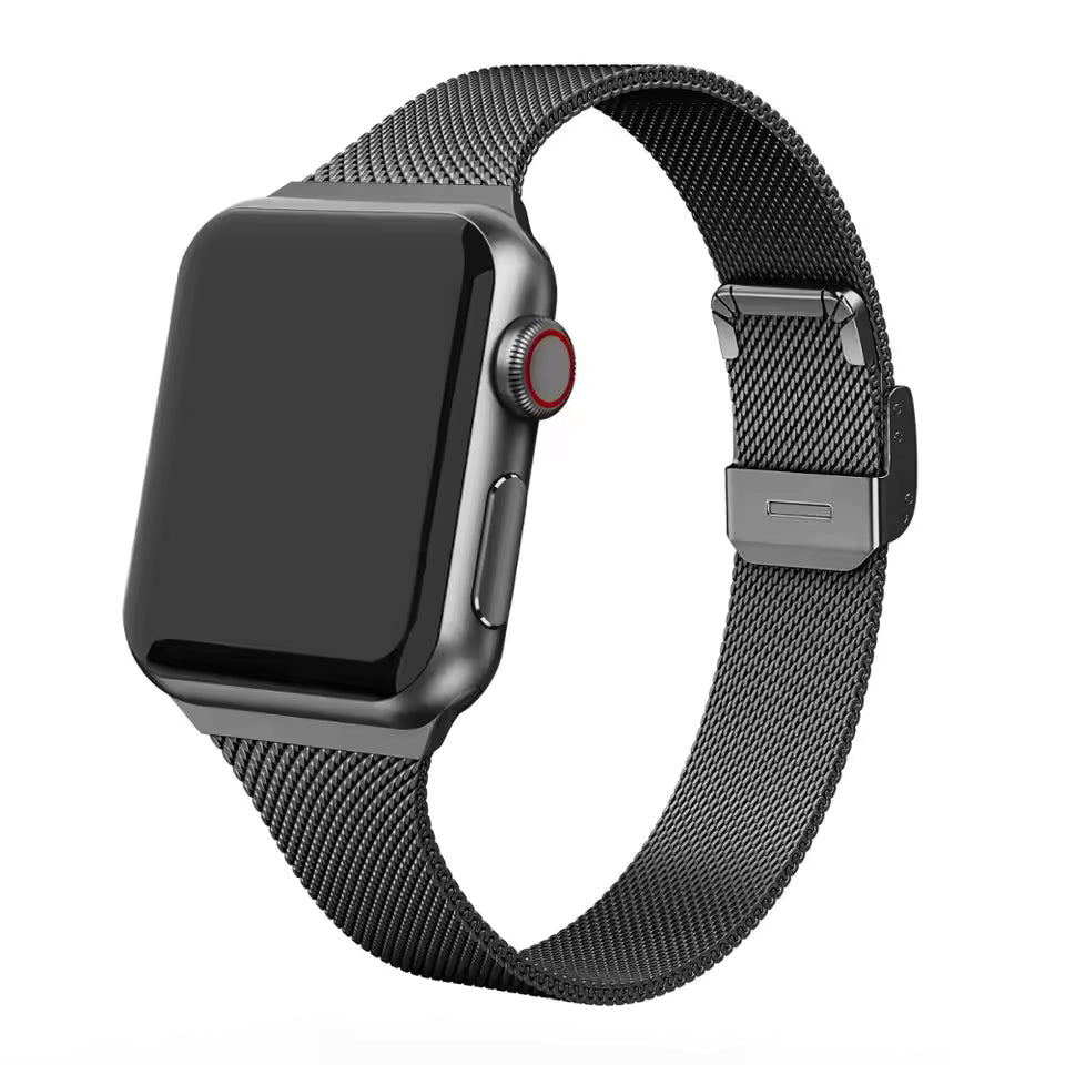 Slim Stainless Steel Strap for Apple Watch Ultra Series 7/6/5/3/SE/8 Band 44mm 45mm 41mm 40mm 49mm 42mm