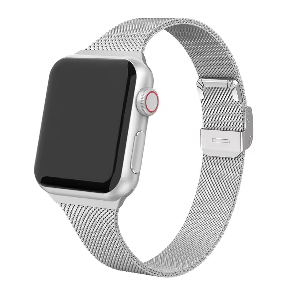 Slim Stainless Steel Strap for Apple Watch Ultra Series 7/6/5/3/SE/8 Band 44mm 45mm 41mm 40mm 49mm 42mm