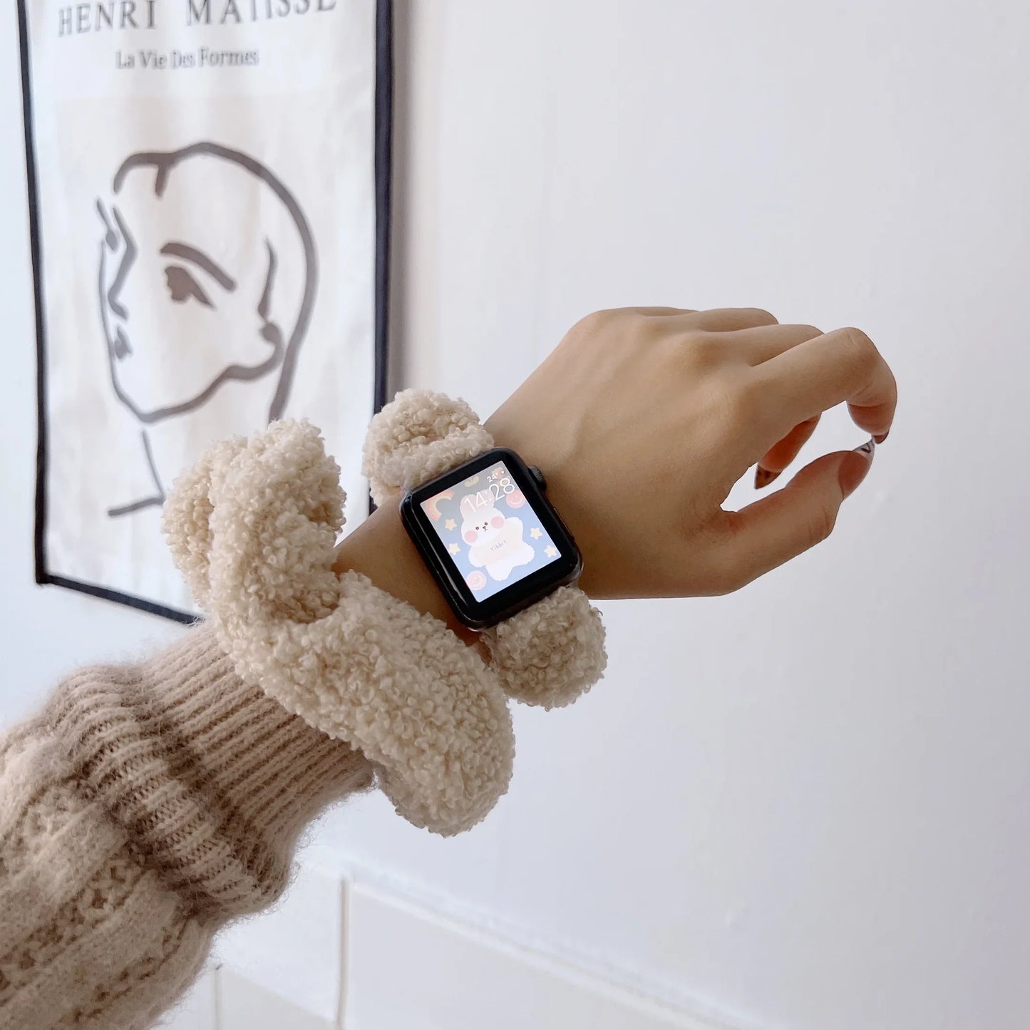 Soft Plush Loop Bracelet for Apple Watch Ultra Band 49mm 45mm 41mm 44mm 40mm 42mm 38mm Series 8/7/6/5/4/3/SE