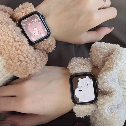 Soft Plush Loop Bracelet for Apple Watch Ultra Band 49mm 45mm 41mm 44mm 40mm 42mm 38mm Series 8/7/6/5/4/3/SE