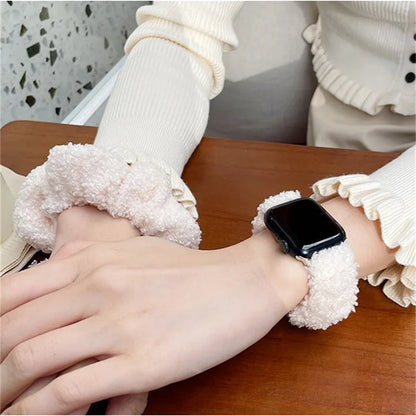 Soft Plush Loop Bracelet for Apple Watch Ultra Band 49mm 45mm 41mm 44mm 40mm 42mm 38mm Series 8/7/6/5/4/3/SE
