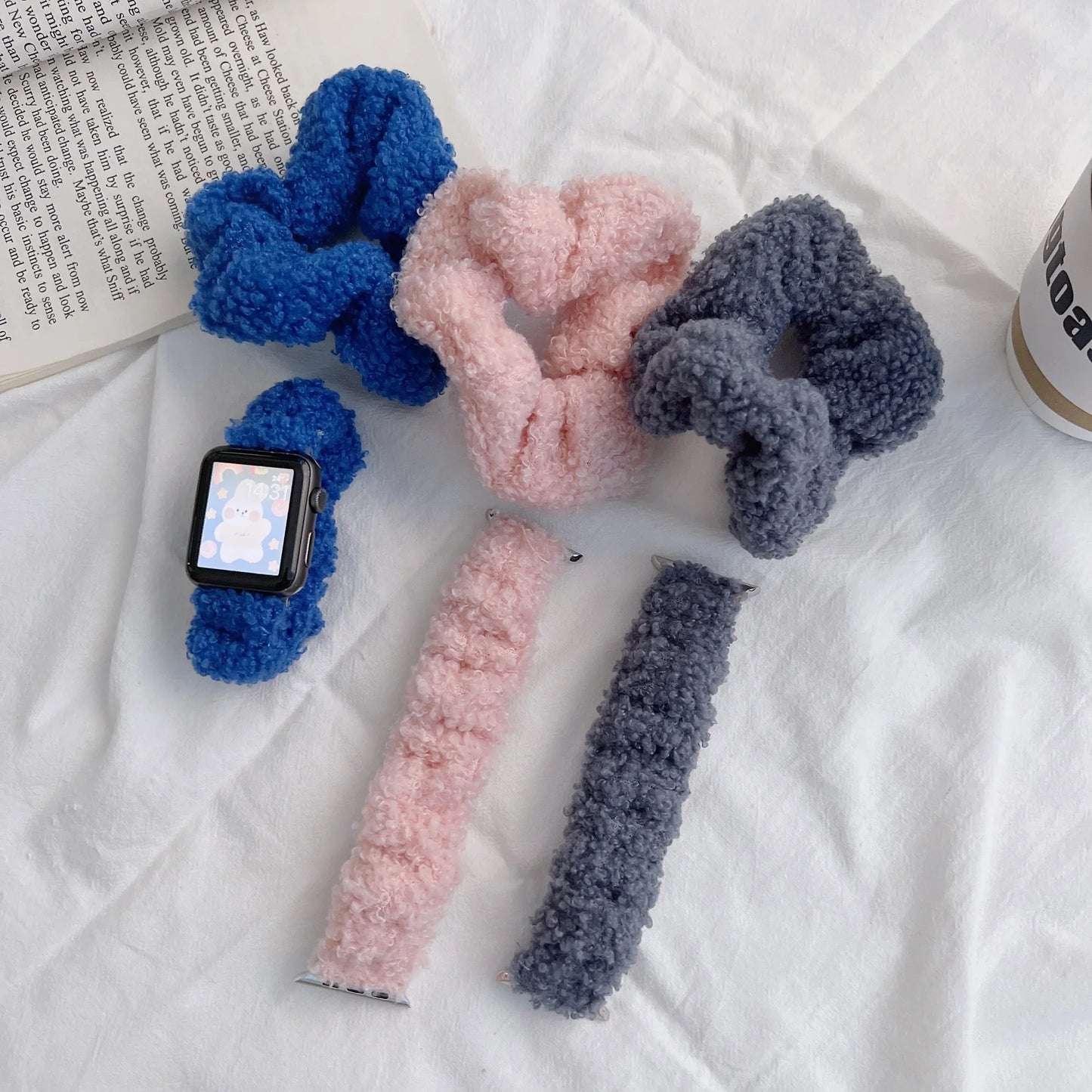 Soft Plush Loop Bracelet for Apple Watch Ultra Band 49mm 45mm 41mm 44mm 40mm 42mm 38mm Series 8/7/6/5/4/3/SE