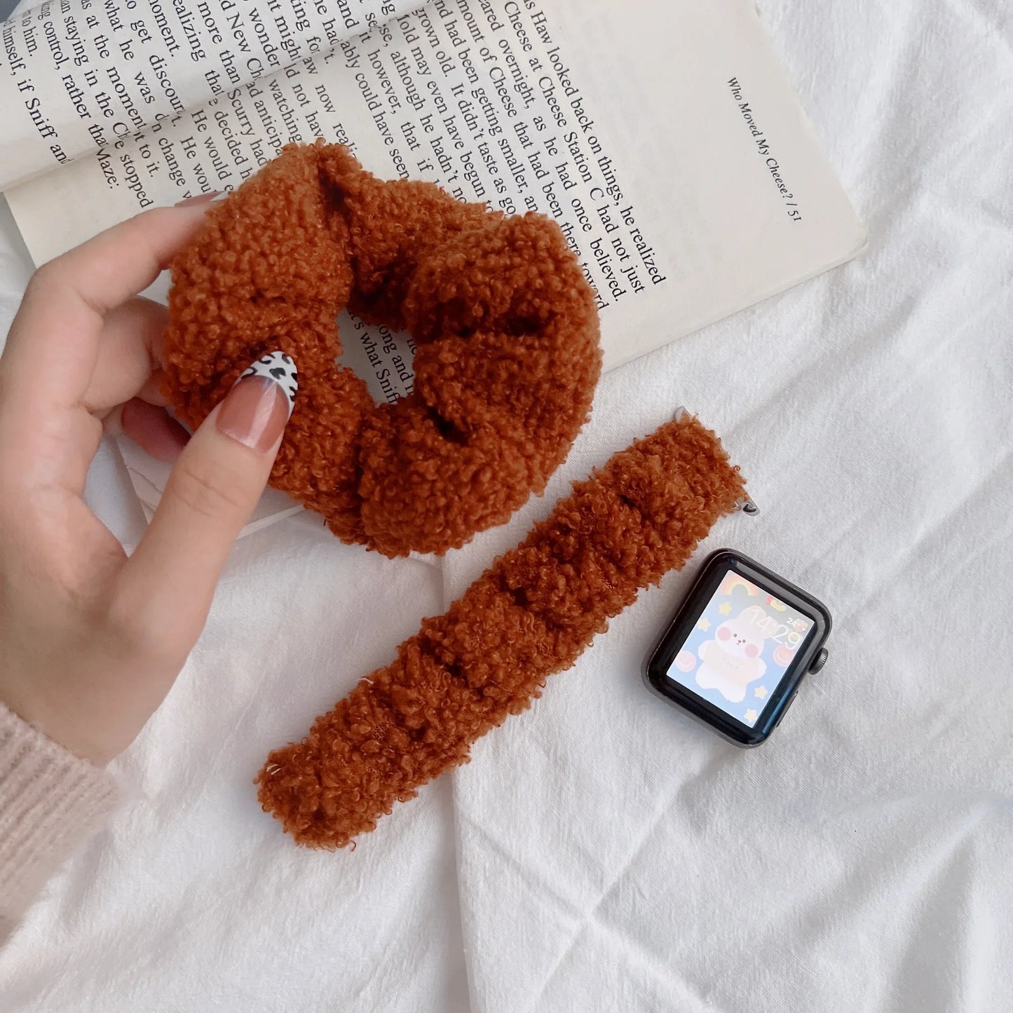 Soft Plush Loop Bracelet for Apple Watch Ultra Band 49mm 45mm 41mm 44mm 40mm 42mm 38mm Series 8/7/6/5/4/3/SE