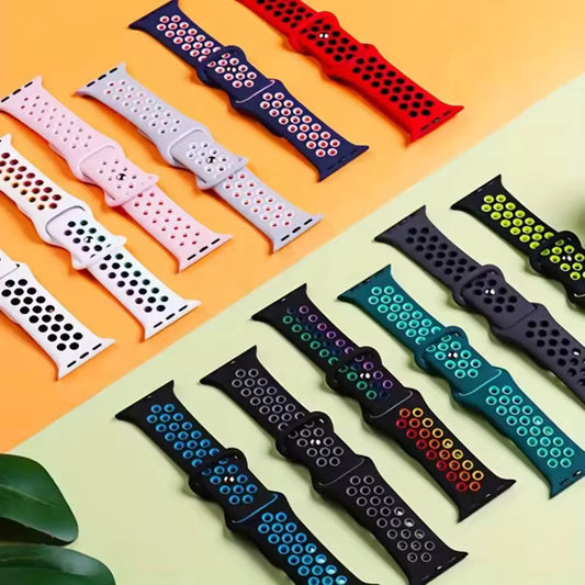 Soft Silicone Sport Strap for Apple Watch Ultra 3/2 Band 46mm 42mm 45mm 44mm 40mm 41mm 49mm Series 11/10/9/8/7/6/5/4/SE3