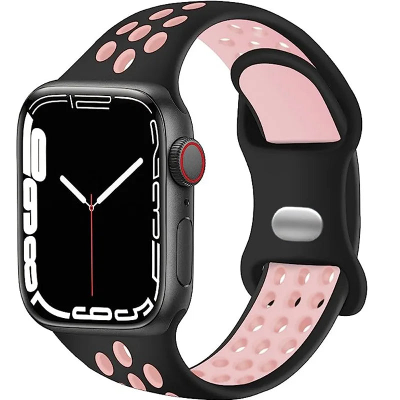 Soft Silicone Sport Strap for Apple Watch Ultra 3/2 Band 46mm 42mm 45mm 44mm 40mm 41mm 49mm Series 11/10/9/8/7/6/5/4/SE3