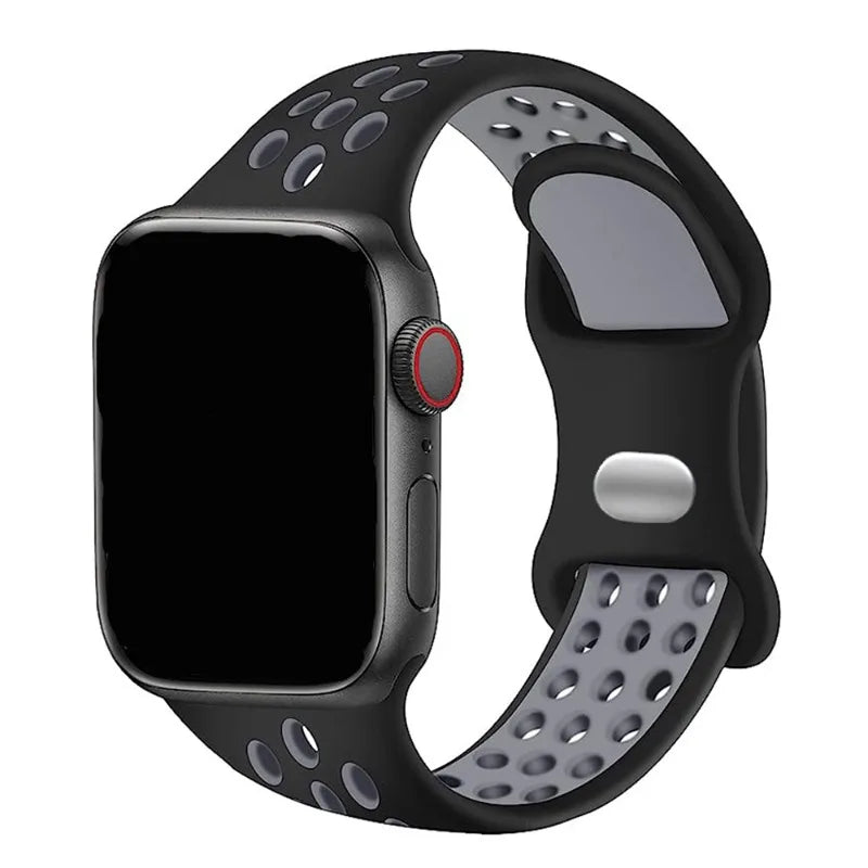 Soft Silicone Sport Strap for Apple Watch Ultra 3/2 Band 46mm 42mm 45mm 44mm 40mm 41mm 49mm Series 11/10/9/8/7/6/5/4/SE3
