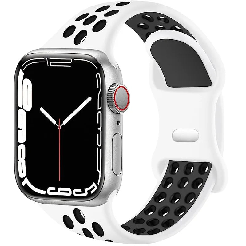 Soft Silicone Sport Strap for Apple Watch Ultra 3/2 Band 46mm 42mm 45mm 44mm 40mm 41mm 49mm Series 11/10/9/8/7/6/5/4/SE3