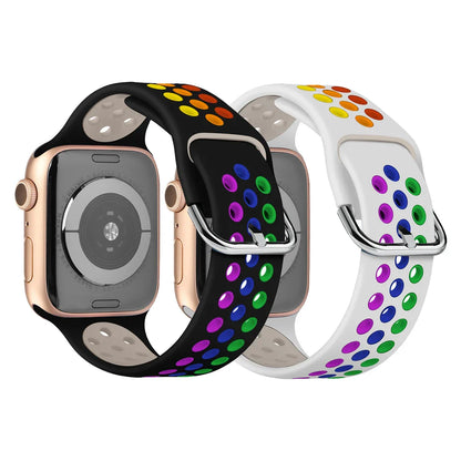Sport Silicone Strap for Apple Watch Band iWatch Series Ultra/10/9/8/7/6/5/4/SE