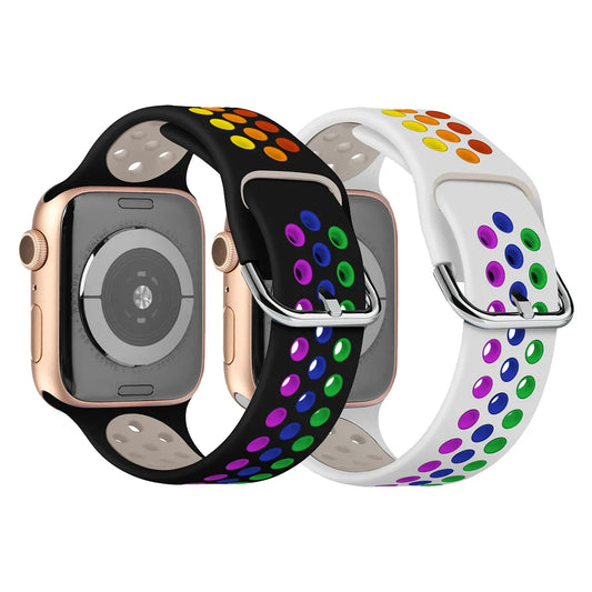Sport Silicone Strap for Apple Watch Band iWatch Series Ultra/10/9/8/7/6/5/4/SE