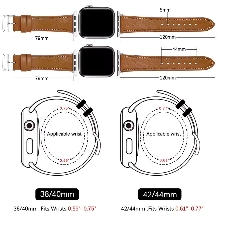 Sports Leather Strap for Apple Watch Band iWatch Series Ultra3/11/10/9/8/7/6/5/4/SE3