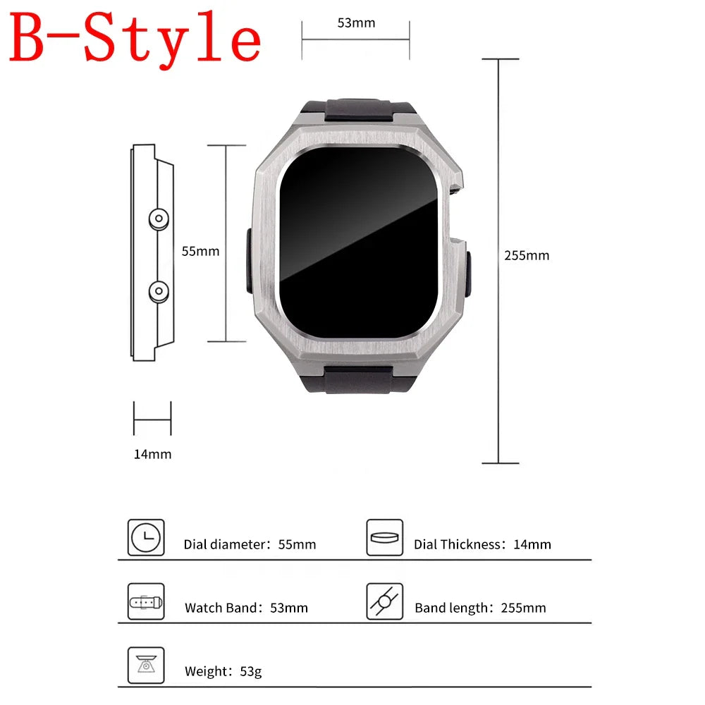 Sports Soft Silicone Strap+Case for Apple Watch Ultra 1/2/3 Band 49mm