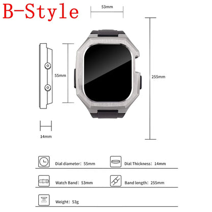 Sports Soft Silicone Strap+Case for Apple Watch Ultra 1/2/3 Band 49mm