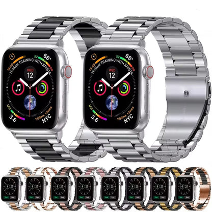 Sports Stainless Steel Strap for Apple Watch Band iWatch Series Ultra3/2/11/10/9/8/7/6/5/4/SE