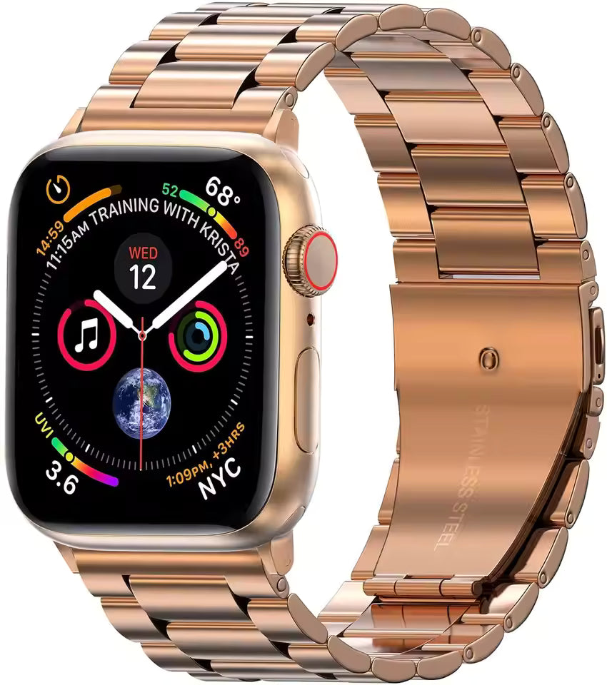 Sports Stainless Steel Strap for Apple Watch Band iWatch Series Ultra3/2/11/10/9/8/7/6/5/4/SE