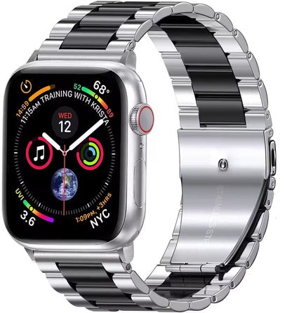 Sports Stainless Steel Strap for Apple Watch Band iWatch Series Ultra3/2/11/10/9/8/7/6/5/4/SE