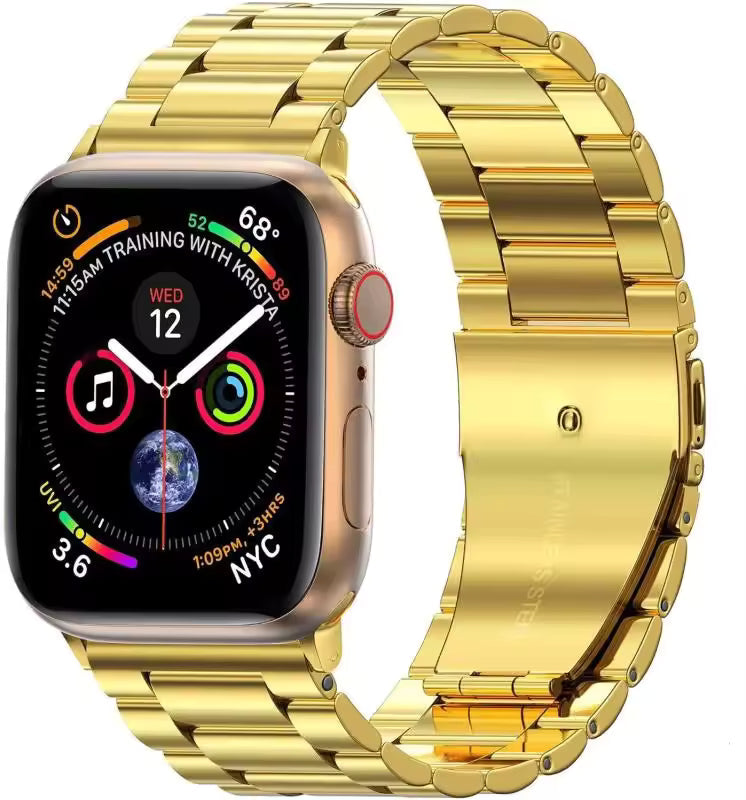 Sports Stainless Steel Strap for Apple Watch Band iWatch Series Ultra3/2/11/10/9/8/7/6/5/4/SE