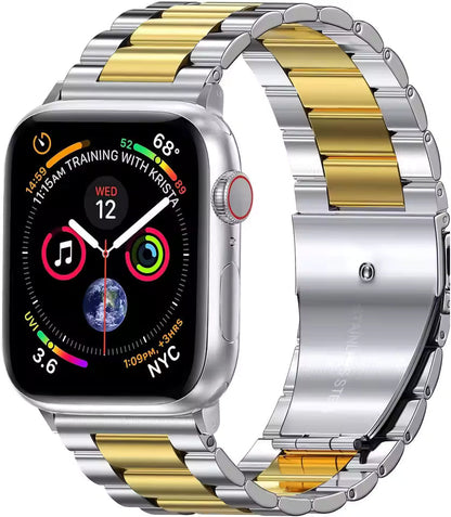 Sports Stainless Steel Strap for Apple Watch Band iWatch Series Ultra3/2/11/10/9/8/7/6/5/4/SE