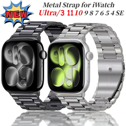 Stainless Steel Bracelet for Apple Watch Ultra3 Band 49mm 46mm 45mm 44mm 42mm 41mm Series 11/10/9/8/7/6/5/4/SE