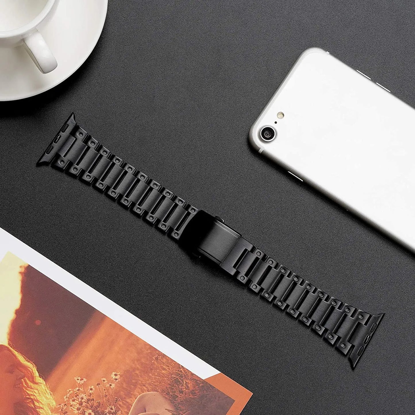 Stainless Steel Business Strap for Apple Watch Band iWatch Series Ultra2/10/9/8/7/6/5/4/SE