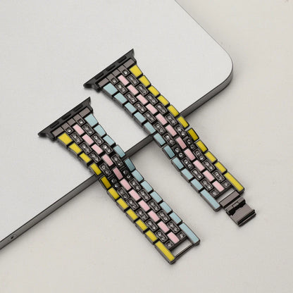 Stainless Steel Diamond Bracelet for Apple Watch Band iWatch Series Ultra/10/9/8/7/6/5/4/SE