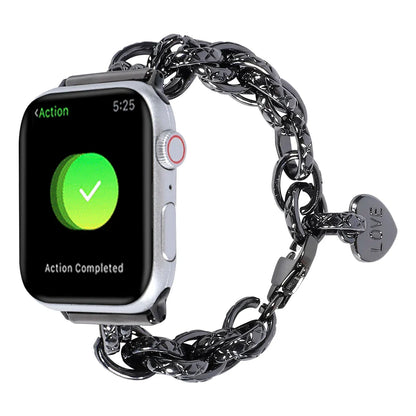 Stainless Steel Heart Bracelet for Apple Watch Band iWatch Series 9/8/7/6/5/4/3/SE