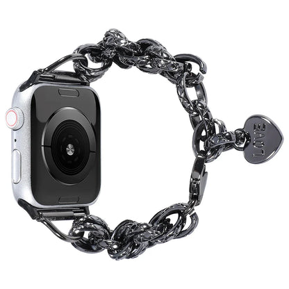 Stainless Steel Heart Bracelet for Apple Watch Band iWatch Series 9/8/7/6/5/4/3/SE