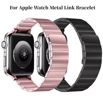Stainless Steel Magnetic Link Bracelet for Apple Watch Band iWatch Series Ultra/2/10/9/8/7/6/5/4/3/SE