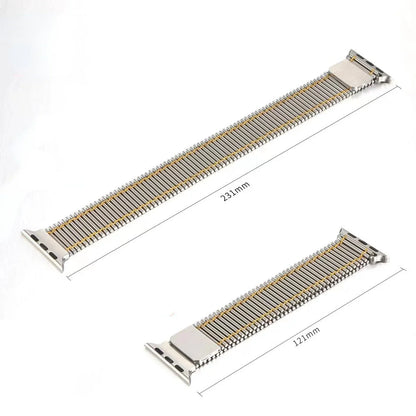 Stainless Steel Magnetic Loop Link Bracelet for Apple Watch Band Ultra/10/9/8/7/6/5/4/SE