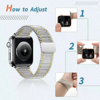 Stainless Steel Magnetic Loop Link Bracelet for Apple Watch Band Ultra/10/9/8/7/6/5/4/SE