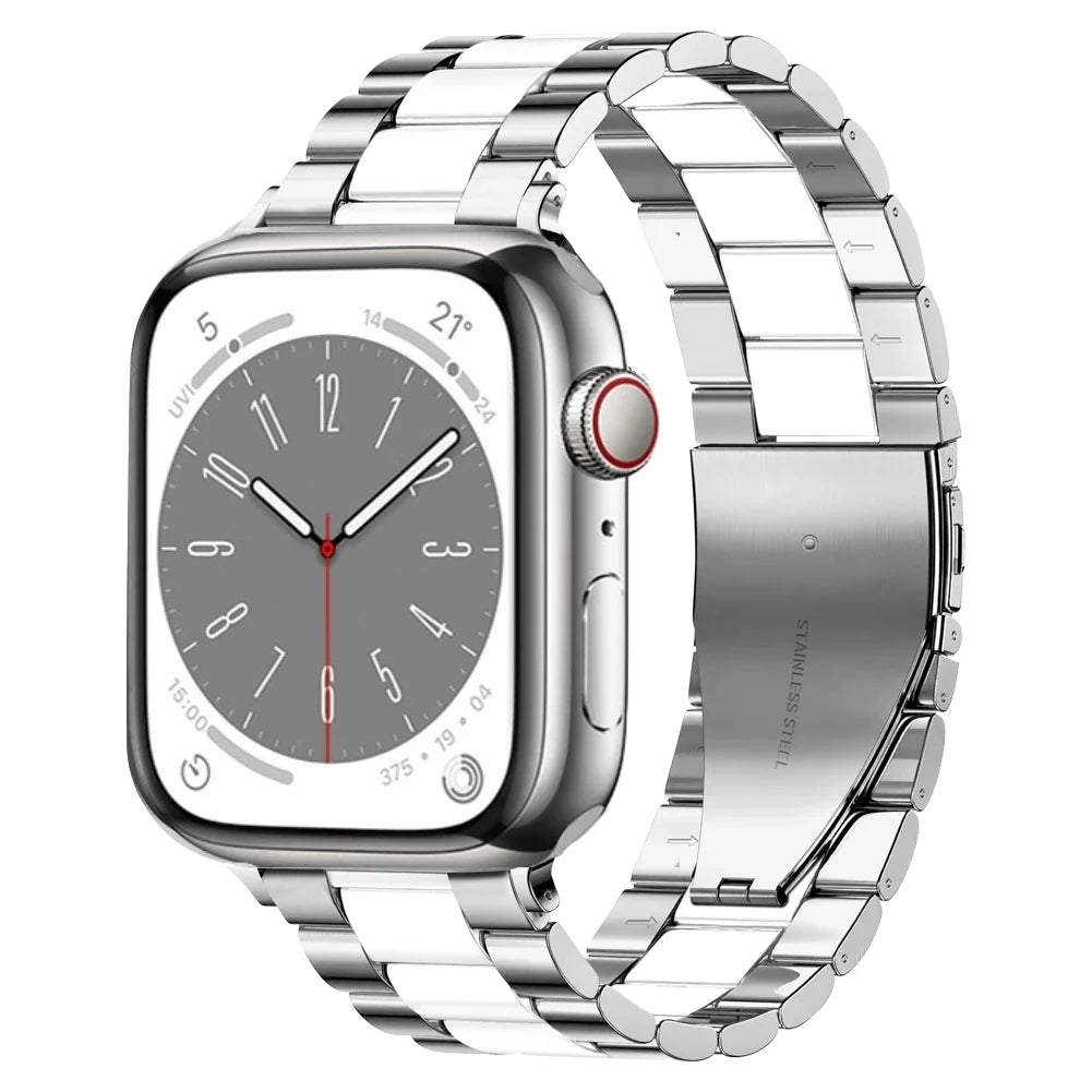 Stainless Steel Metal Bracelet for Apple Watch Band iWatch Series Ultra/10/9/8/7/6/5/4/SE