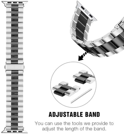 Stainless Steel Metal Bracelet for Apple Watch Band iWatch Series Ultra/10/9/8/7/6/5/4/SE
