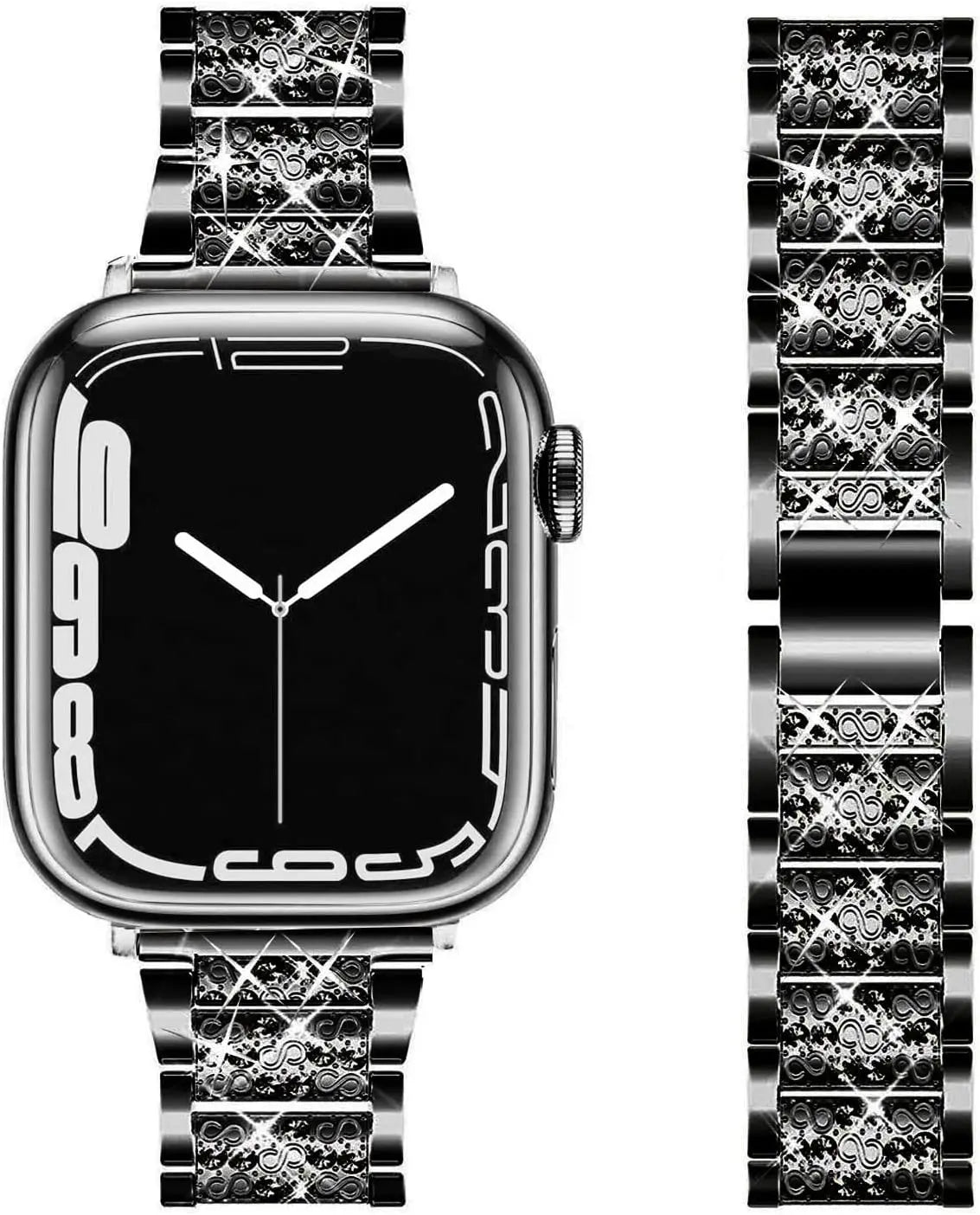 Stainless Steel Metal Diamond Bracelet for Apple Watch Band Ultra3/2/11/10/9/8/7/6/5/4