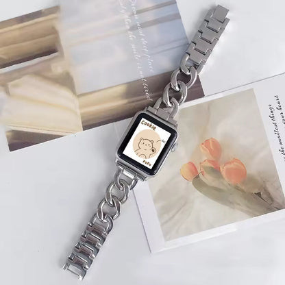 Stainless Steel Resin Link Bracelet for Apple Watch Band iWatch Series Ultra/2/10/9/8/7/6/5/4/3/SE