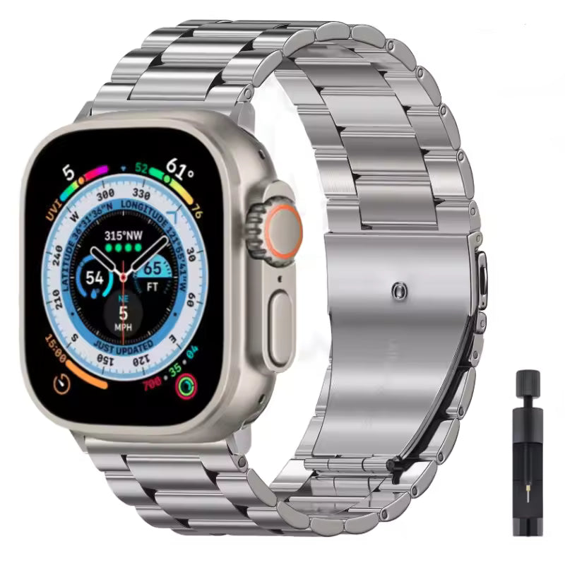 Stainless Steel Strap for Apple Watch Ultra Band 49mm 46mm 45mm 41mm 44mm 42mm 40mm Series 10/9/8/7/6/5/4/3/SE