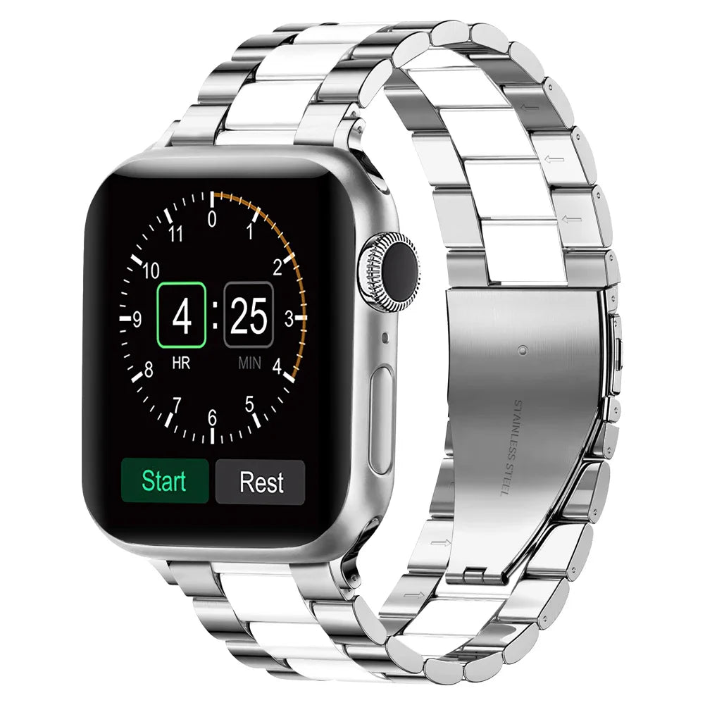 Stainless Steel Strap for Apple Watch Ultra Band 49mm 46mm 45mm 44mm 42mm 41mm 40mm Series 10/9/8/7/6/5/4/SE