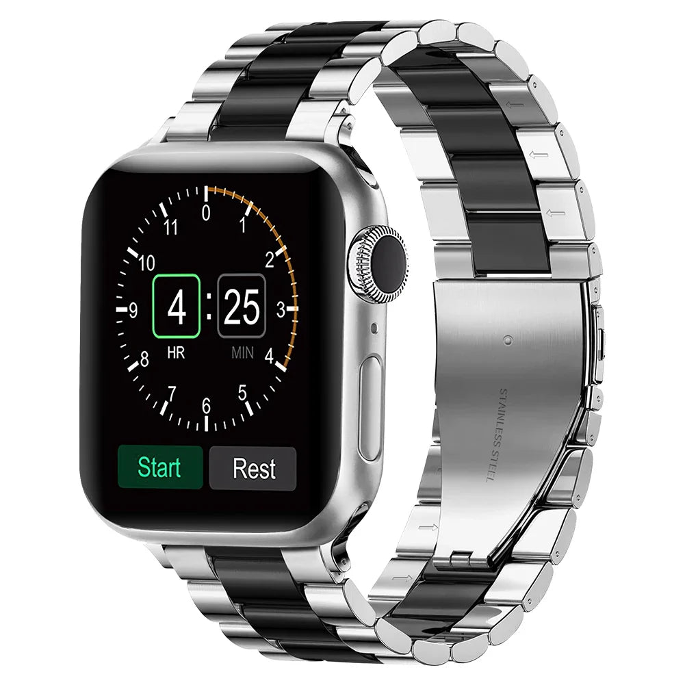 Stainless Steel Strap for Apple Watch Ultra Band 49mm 46mm 45mm 44mm 42mm 41mm 40mm Series 10/9/8/7/6/5/4/SE
