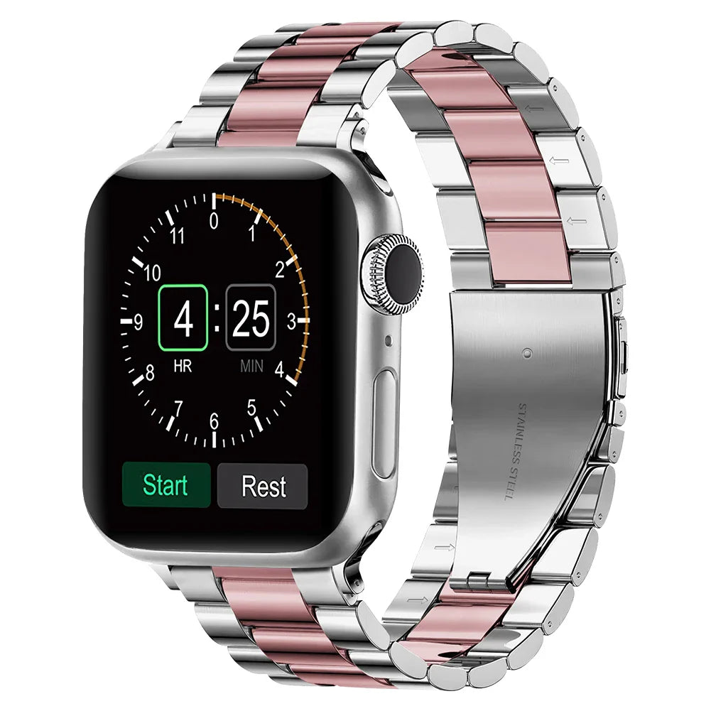 Stainless Steel Strap for Apple Watch Ultra Band 49mm 46mm 45mm 44mm 42mm 41mm 40mm Series 10/9/8/7/6/5/4/SE