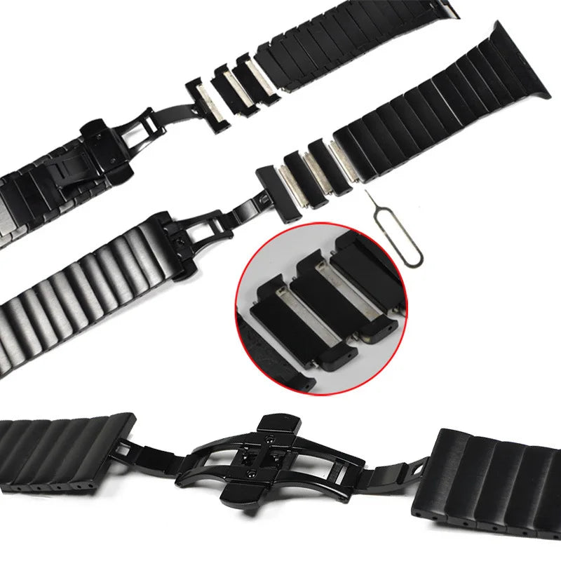 Stainless Steel Strap for Apple Watch Ultra Band 40mm 46mm 42mm 44mm 45mm 49mm Series 11/10/9/8/7/6/5/4/SE3