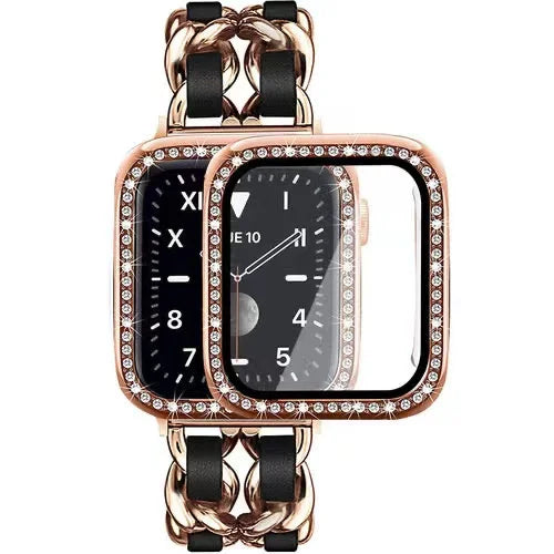 Stainless Steel Strap+Case for Apple Watch Band 45mm 41mm 44mm 40mm 42mm Series 8/7/6/5/4/3/SE