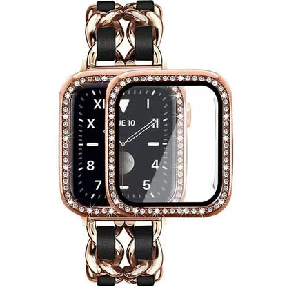 Stainless Steel Strap+Case for Apple Watch Band 45mm 41mm 44mm 40mm 42mm Series 8/7/6/5/4/3/SE