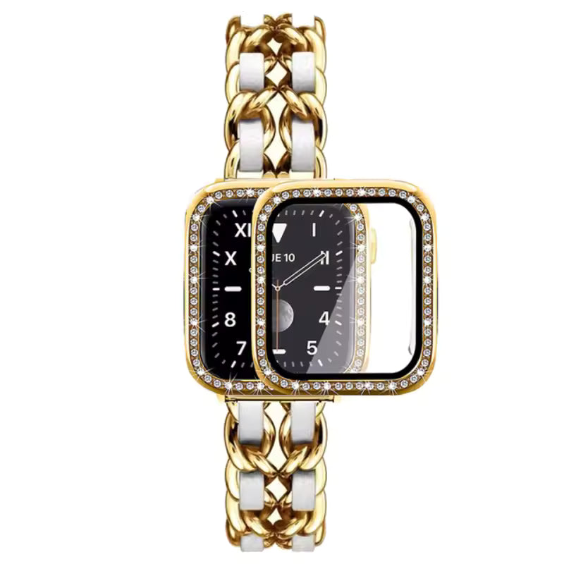 Stainless Steel Strap+Case for Apple Watch Band 45mm 41mm 44mm 40mm 42mm Series 8/7/6/5/4/3/SE