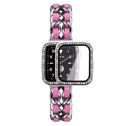 Stainless Steel Strap+Case for Apple Watch Band 45mm 41mm 44mm 40mm 42mm Series 8/7/6/5/4/3/SE