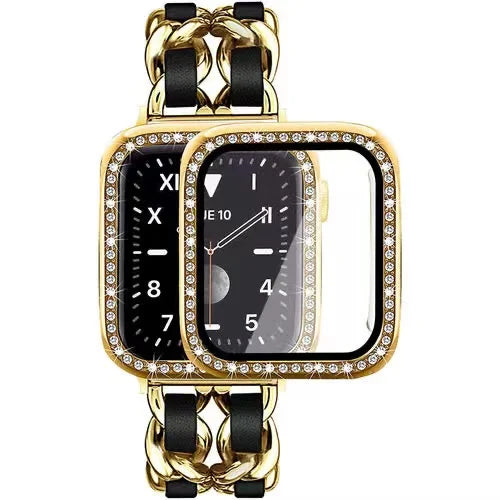 Stainless Steel Strap+Case for Apple Watch Band 45mm 41mm 44mm 40mm 42mm Series 8/7/6/5/4/3/SE