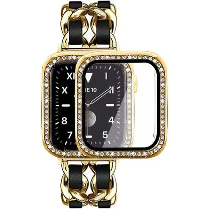 Stainless Steel Strap+Case for Apple Watch Band 45mm 41mm 44mm 40mm 42mm Series 8/7/6/5/4/3/SE