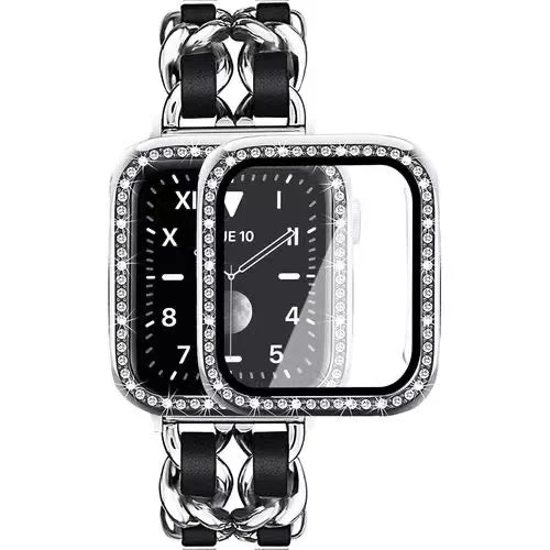 Stainless Steel Strap+Case for Apple Watch Band 45mm 41mm 44mm 40mm 42mm Series 8/7/6/5/4/3/SE