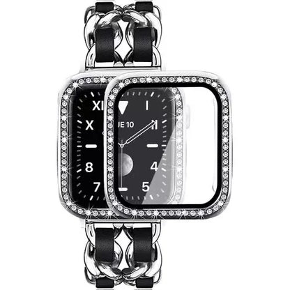 Stainless Steel Strap+Case for Apple Watch Band 45mm 41mm 44mm 40mm 42mm Series 8/7/6/5/4/3/SE