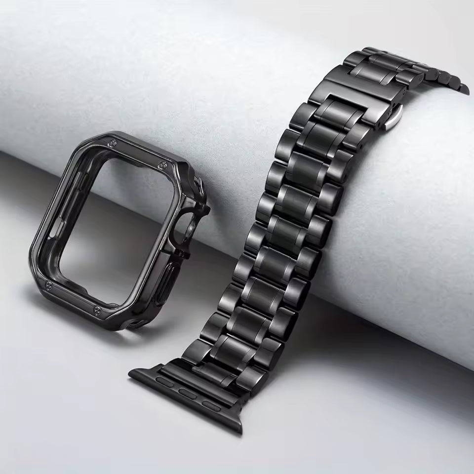 Stainless Steel Strap+Case for Apple Watch Ultra3 Band 49mm 46mm 44mm 45mm 42mm Series 11/10/9/8/7/6
