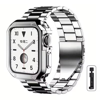 Stainless Steel Strap+Case for Apple Watch Ultra3 Band 49mm 46mm 44mm 45mm 42mm Series 11/10/9/8/7/6