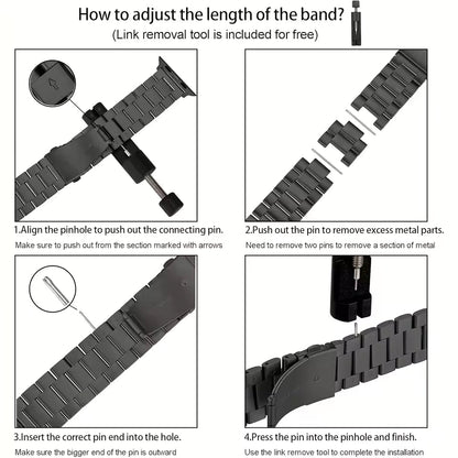 Stainless Steel Strap+Case for Apple Watch Ultra3 Band 49mm 46mm 44mm 45mm 42mm Series 11/10/9/8/7/6