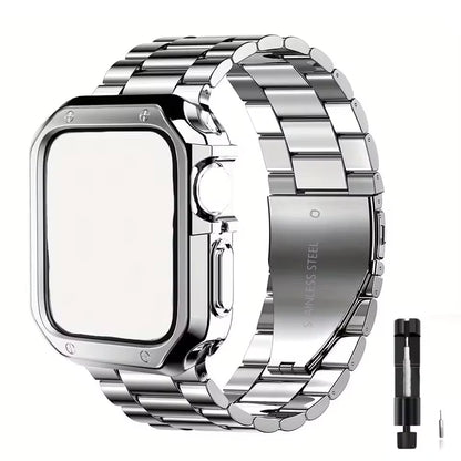 Stainless Steel Strap+Case for Apple Watch Ultra3 Band 49mm 46mm 44mm 45mm 42mm Series 11/10/9/8/7/6